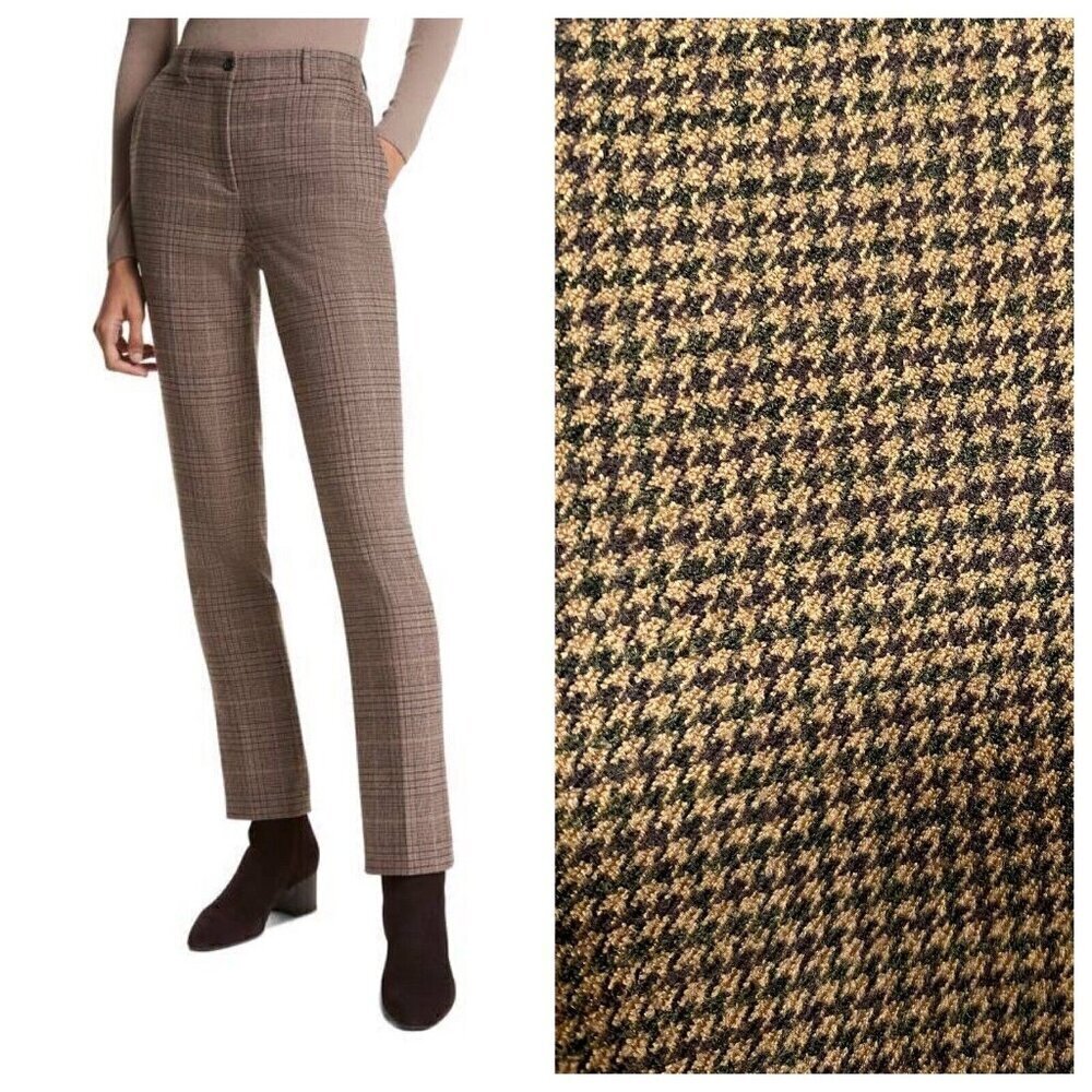 $790 Michael Kors Collection Samantha Pants Women's 8 Italy Stretch Wool Trouser